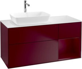 V&B Waschtischunterschrank Finion mit Wandbeleuchtung, Farbe Weiß, B/T/H: 120 x 50,1 x 50,1 cm - Bild 1