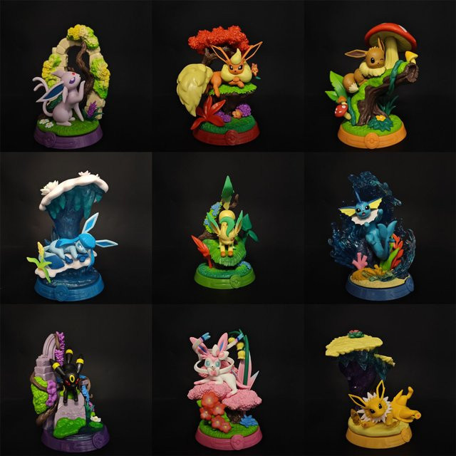 TAKARA TOMY Pokémon Eevee, Sammelfiguren-Set, 9-teiliges Set - Bild 1