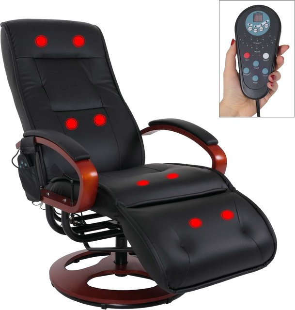MCW Relaxsessel Arles II mit Massage aus Kunstleder in Schwarz - Bild 1
