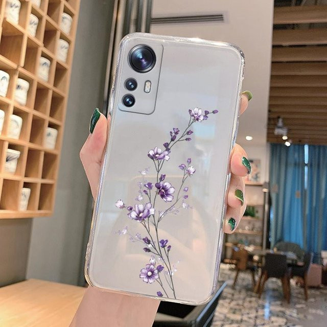 Handyhülle aus weichem Silikon mit niedlichem Blumen- und Kaktus-Design für Xiaomi 12 5G, 12S, 12 Lite, 12X und Mi 12, mehrfarbig - Bild 1
