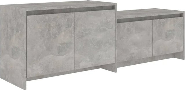 vidaXL TV-Schrank aus Holzwerkstoff in Grau, B/T/H: 146,5 x 35 x 50 cm - Bild 1