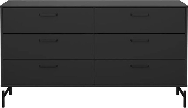 ebuy24 Dana Kommode mit 6 Schubladen in Schwarz Matt