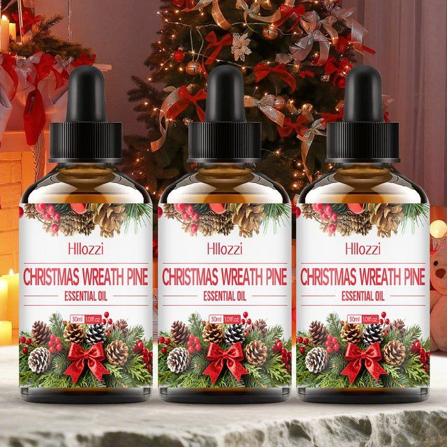 Hllozzi Ätherisches Öl Weihnachtskiefernkegel mit holzigem Aroma für Diffusoren und Luftbefeuchter - Bild 1