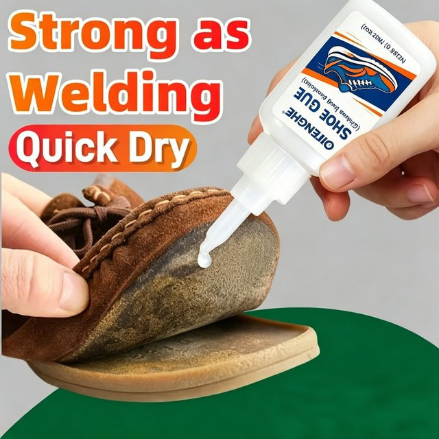 QIFENGHE Diamond Bond Schuhkleber, starker und flexibler Reparaturkleber für Sneaker-Sohlen, Leder, Canvas und Gummi, 20 ml, transparent/weiß - Bild 1
