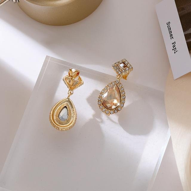 Wucifang Jewelry Clip Auf Ohrringe, Kristall, Weiß, Damen - Bild 1