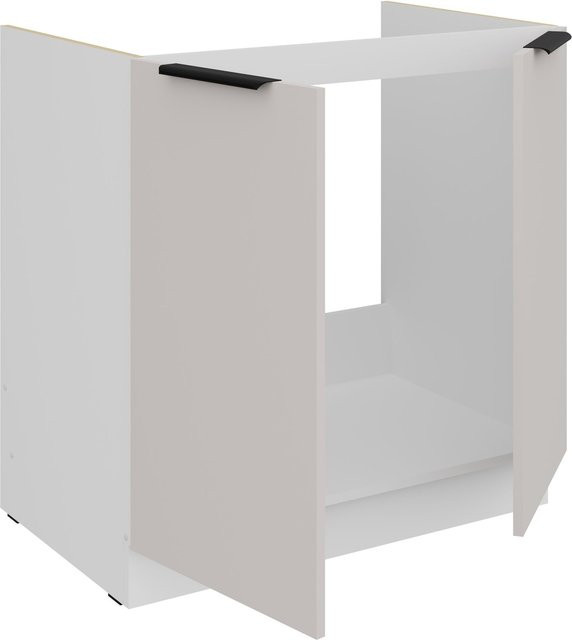 Küchen Spülenunterschrank COMO in Kaschmir Beige mit Breite: 80 cm - Bild 1