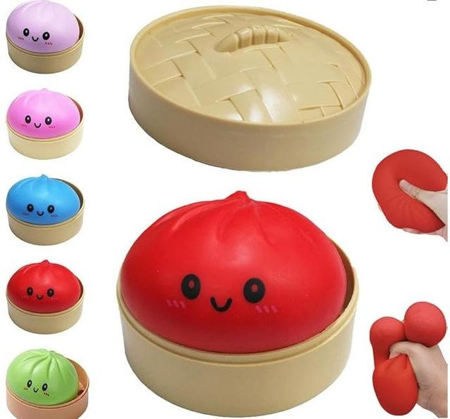 BC Pet Supplies Dumpling Squishies, Handknet-Rückprallspielzeug, rot - Bild 1