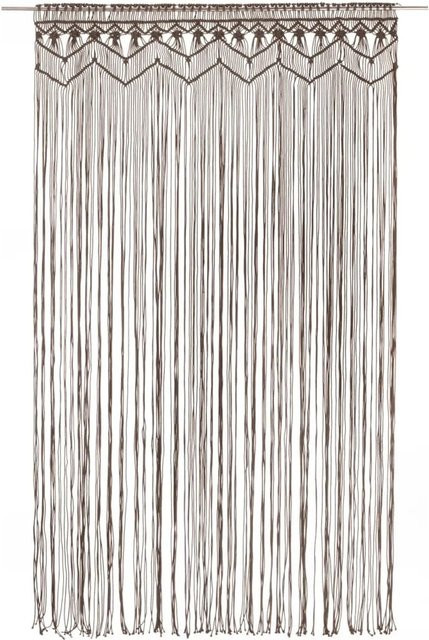 vidaXL Makramee Vorhang Boho-Stil in Beige, Breite: 140 cm, Höhe: 240 cm - Bild 1