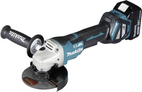 Makita Akku-Winkelschleifer DGA517RTJ 18 V mit 125 mm Scheibendurchmesser, 2 Akkus und Ladegerät im MAKPAC - Bild 1
