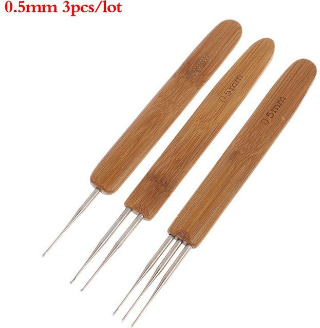 KaiTingu Doppelkopf Dreadlock Häkelnadel, 0,5 mm, Unisex, 3 Stück - Bild 1