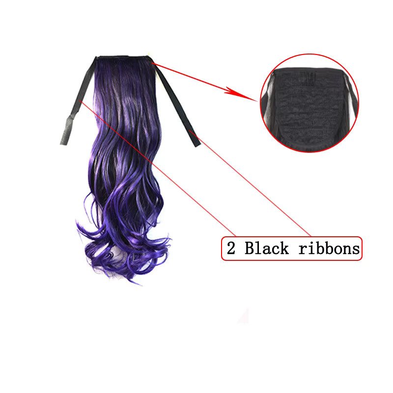 Old Street Clip-In-Extensions Pferdeschwanz, synthetisch, lockig, 45,7 cm, Damen - Bild 2