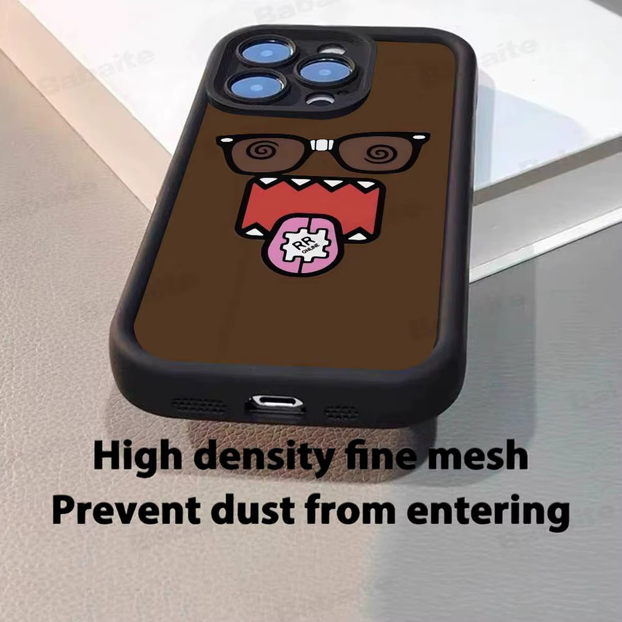 Domo-Kun Silikon Handyhülle für Apple iPhone 17 16 15 14 13 12 11 Pro Max Plus Air Stoßfestes Softcover in Braun - Bild 2