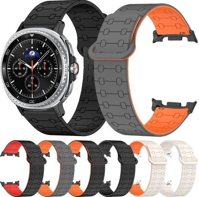 Samsung Galaxy Watch 8 Classic Uhrenarmband, Silikon, Schwarz, Unisex - Bild 1