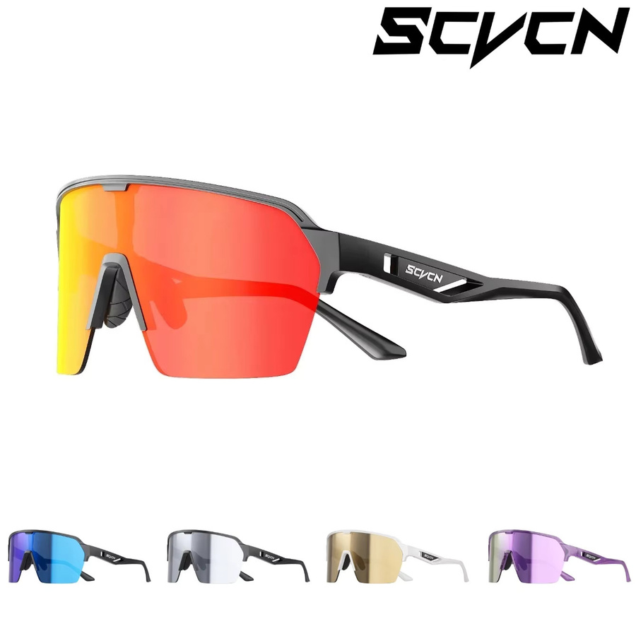 SCVCN Sportsonnenbrille, photochrom, Vollrand, Unisex, Kunststoff - Bild 1