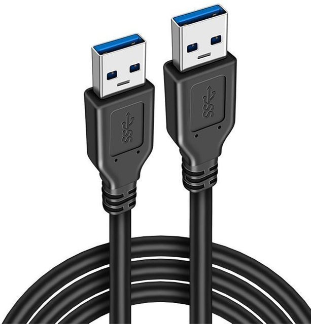 QUERPXAF USB 2.0 Verlängerungskabel USB-A auf USB-A, Schwarz, Länge: 1,5 m - Bild 1