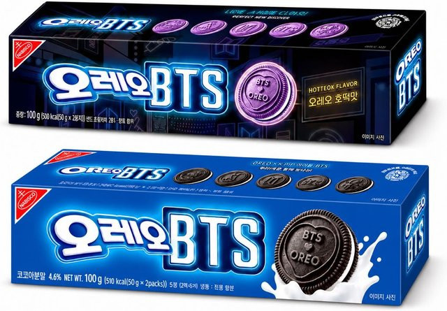 OREO BTS Lila Sandwich-Kekse SugarPancake+Vanilla Cream 100 g - Bild 1