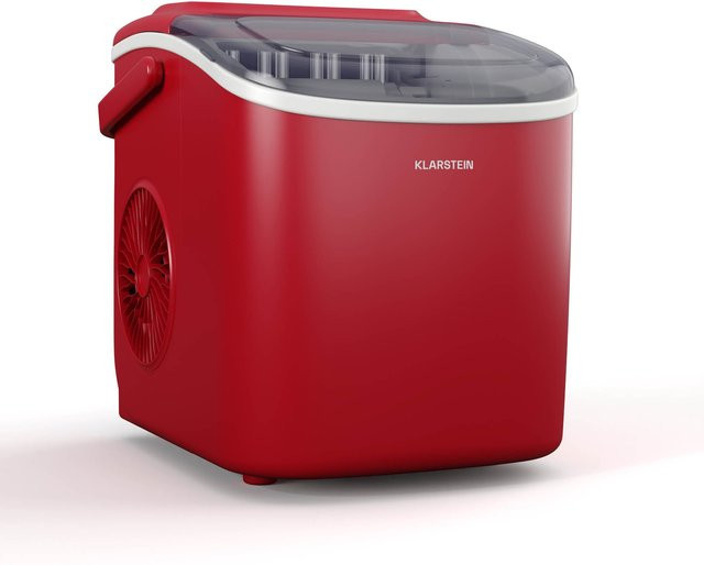 Klarstein Caldwell Eiswürfelmaschine vollautomatisch mit LED-Anzeige in Rot, 1,3 Liter mit 12 kg Eiswürfel pro Tag - Bild 1