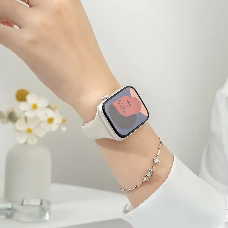 CAOWTAN Uhrenarmband Silikon, Weiß, Unisex - Bild 4