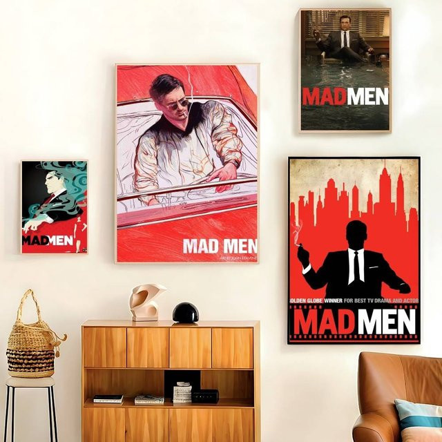 M-Mad M-Men Film Poster Leinwanddruck Modernes Wandbild für Wohnzimmer und Schlafzimmer Multicolour - Bild 1