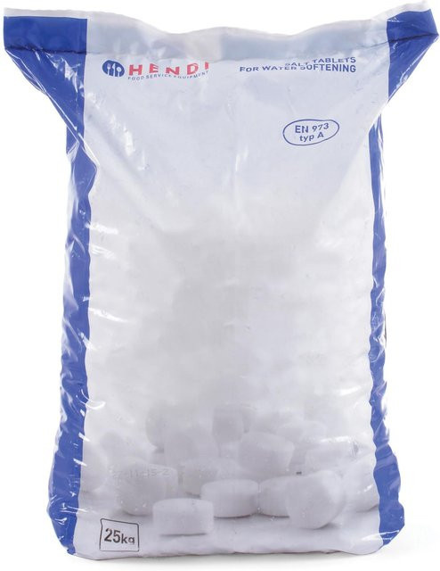 Hendi Salztabletten NaCl zur Entkalkung von Wasseraufbereitern, 25 kg, Weiß - Bild 1