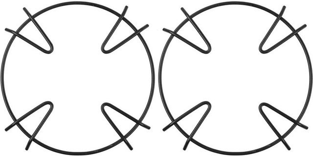 CosyHome 2er Set Universal Gasherd Ablage aus Gusseisen in Schwarz für Wokhalter und Küchenherd Halterung, rund - Bild 1