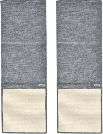 PawHut 2er Set Katzenkratzmatte aus Sisal und Polyester, grau, B: 130 cm, T: 45 cm, H: 0,3 cm - Bild 2