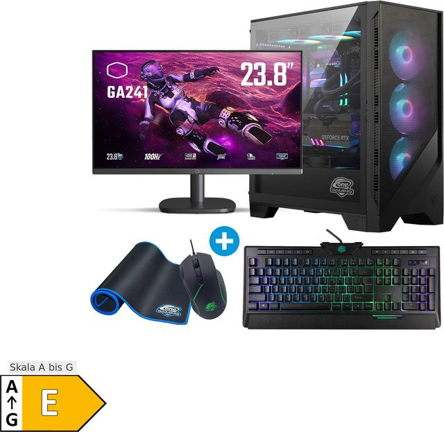 ONE GAMING Gaming Komplett-PC IN243 in Schwarz mit RTX 5060 Ti, Intel Core i5-12400F, 16GB RAM, 480 GB NVMe SSD und Windows 11 - Bild 1