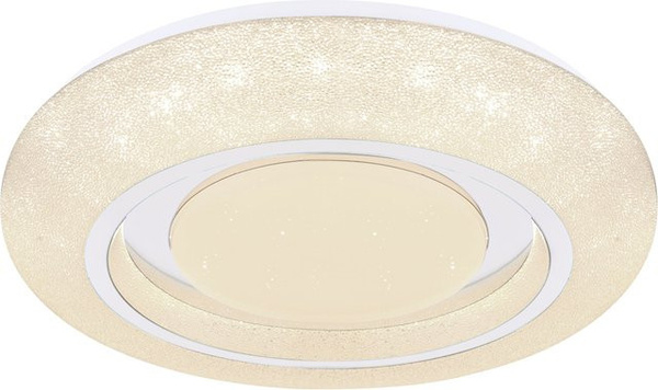 Globo Lighting LED-Deckenleuchte Rada in Weiß und Chrom, Durchmesser: 38 cm