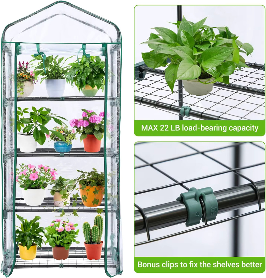 Transparente PVC-Gewächshausabdeckung als isolierende und regenfeste Gartenpflanzenwärme für Frostschutz im Wintergarten oder Schuppen - Bild 5