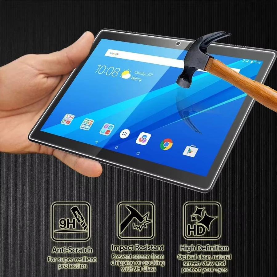 2er-Set gehärtete Glas Displayschutzfolie für Lenovo Tab M10 TB-X605F X505F 10,1 Zoll, transparent und kratzfest - Bild 2