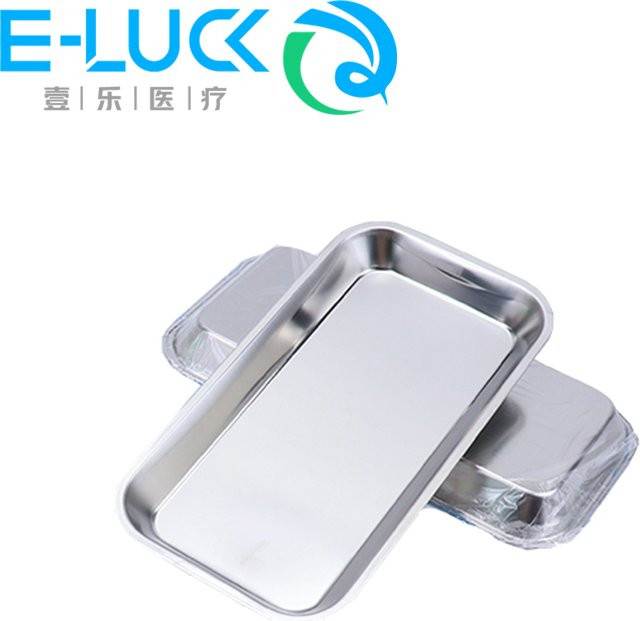 E-LUCK Dental Edelstahl Tablett in Silber für Kosmetik, Medizin und Nageldesign - Bild 1