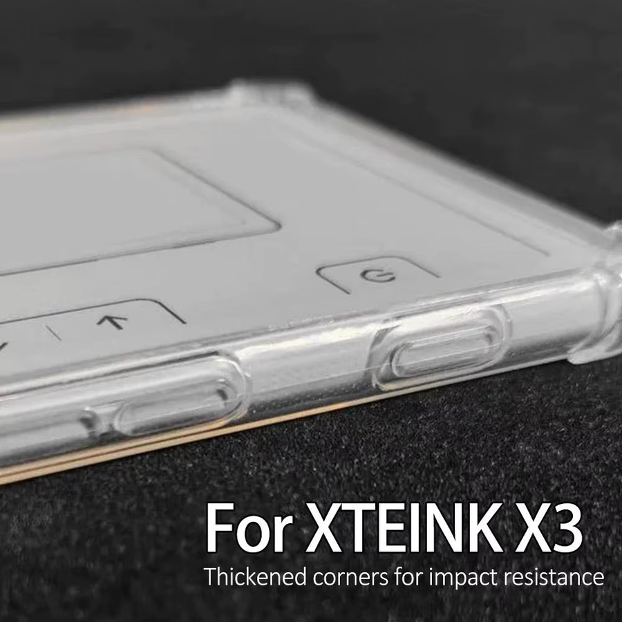 XTEINK X3 E-Book Schutzhülle aus weichem TPU, transparente Anti-Fall-Hülle mit stoßfester Rückseite - Bild 4
