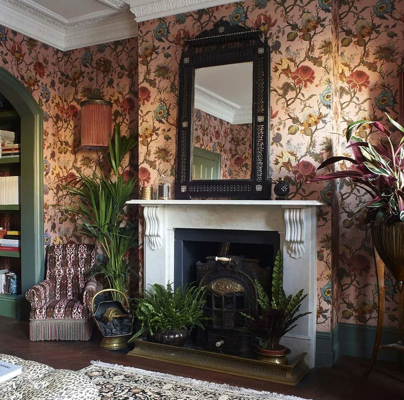 House of Hackney Tapete Artemis Blush Floral Mural in Pink mit botanischem Vintage-Design - Bild 3