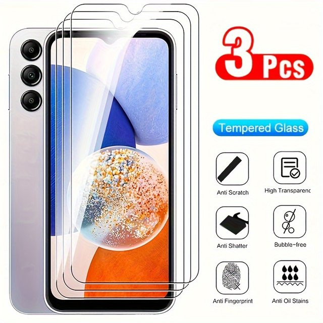 3er-Set gehärtetes Glas Displayschutzfolie für Samsung Galaxy A56 A55 A54 A53 A35 A25 A15 transparent - Bild 1