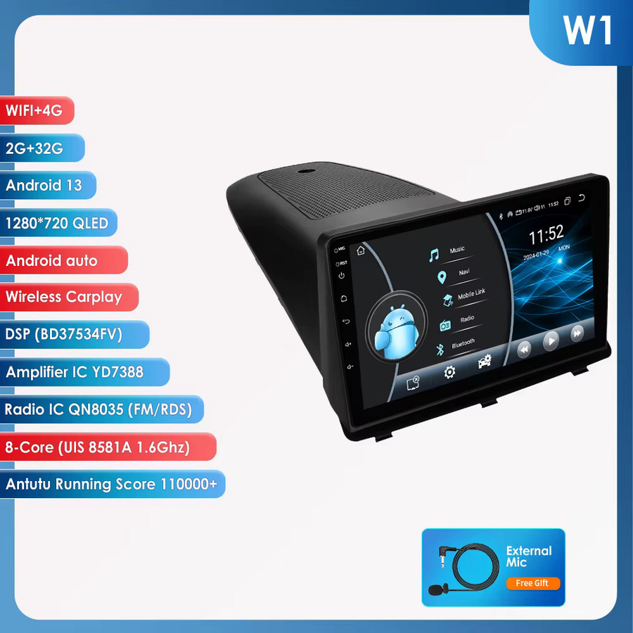OSSURET Android 13 Autoradio mit 360-Kamera und Carplay für Opel Antara 1 (2006-2017), Farbe: Schwarz - Bild 6
