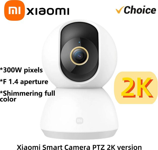 Xiaomi Smart Kamera 2K 1296P HD Indoor Sicherheitscamera mit 360 Grad Sichtfeld und Nachtsicht in Weiß - Bild 1