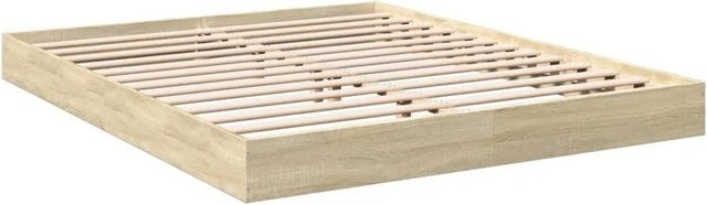 vidaXL Bettgestell aus Holzwerkstoff in Sonoma-Eiche, B/T/H: 163 x 203 x 17 cm - Bild 1