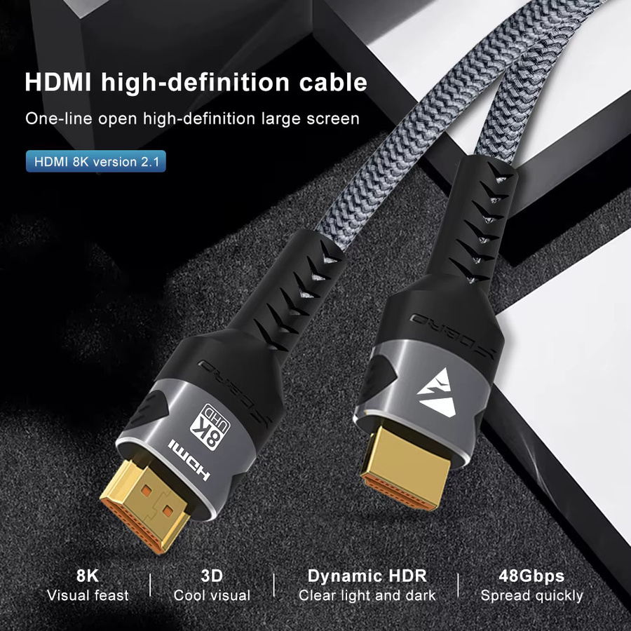FDBRO HDMI 2.1 Kabel für 8K@60Hz und 4K@144Hz Digitalkabel für Laptops, Xbox und Xiaomi - Bild 3