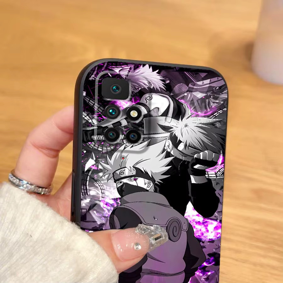 Schwarze weiche Handyhülle mit Anime Naruto Design für Xiaomi Redmi 9 10 12C 13C und weitere Modelle - Bild 2