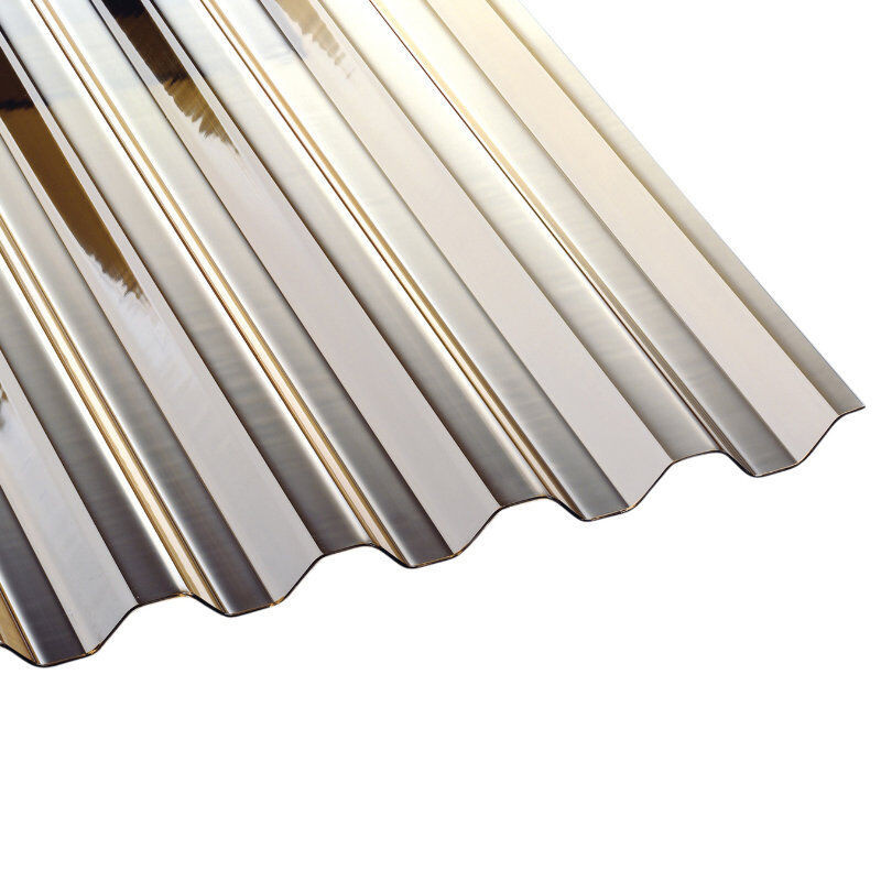 Lichtplatte Polycarbonat Tejemacro Spundwand 76/18 Farbe: Bronze, Dicke: 1 mm, Breite: 111,5 cm - Bild 1