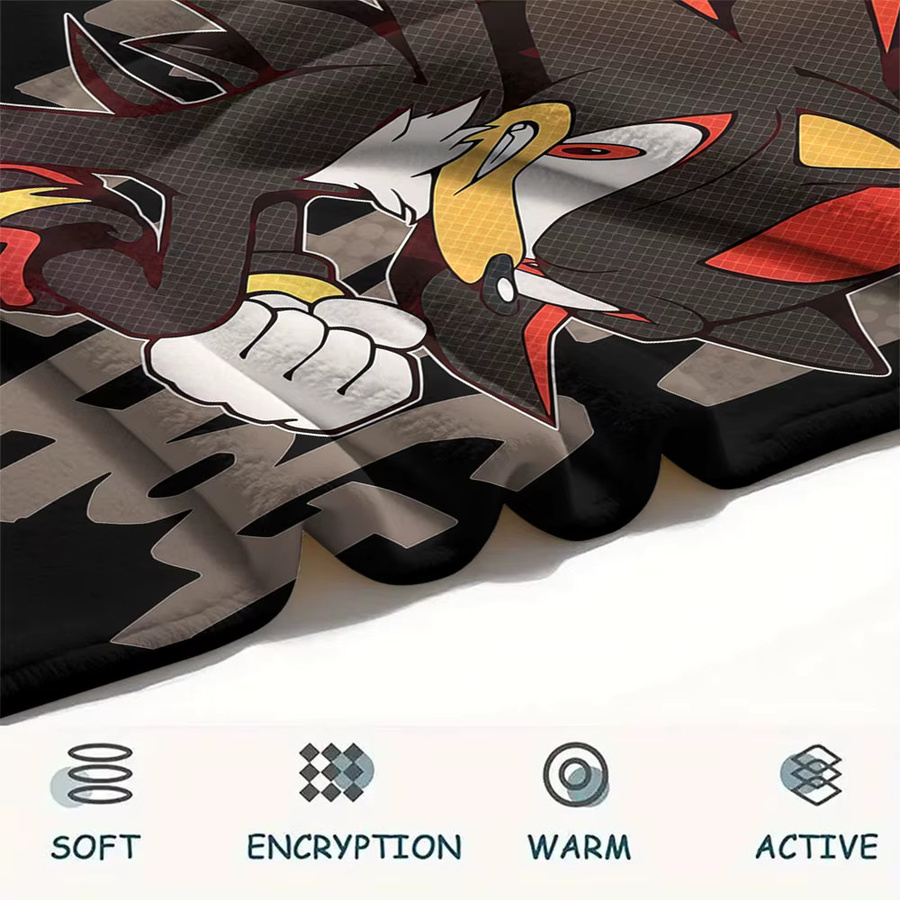 Bandai Black Shadow Sonic Dark Form Flanelldecke in Schwarz aus Polyester und Fleece, B/T/H: 90,0 x 75,0 cm - Bild 3