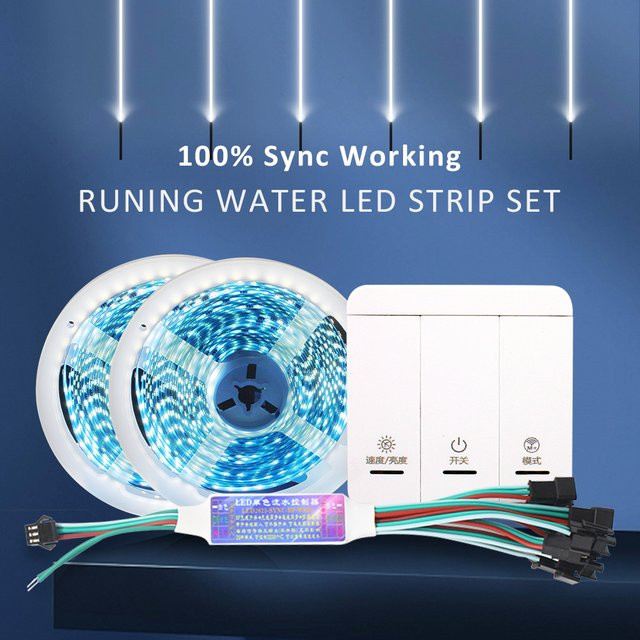 MJJCLED RGBIC LED-Streifen WS2811 mit RF-Schalter-Controller-Kit, SMD 2835, dynamische Lichteffekte in Multicolour - Bild 1