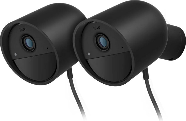 Philips Hue Secure kabelgebundene Überwachungskamera Schwarz Doppelpack - Bild 1