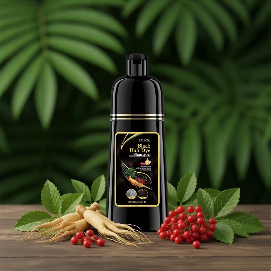 eelhoe 3-in-1 Haarfärbeshampoo Schwarz, Ginseng, Unisex - Bild 2