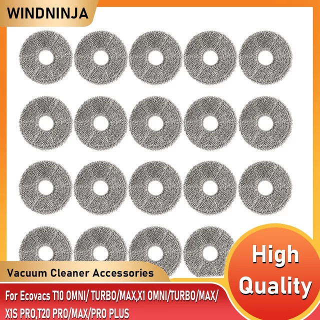 WINDNINJA Wischmopp-Ersatzteil für Ecovacs T10 OMNI, TURBO X1 OMNI, TURBO, X1S PRO, T20, X5, T50, N30, N50, N9+ in Grau - Bild 1