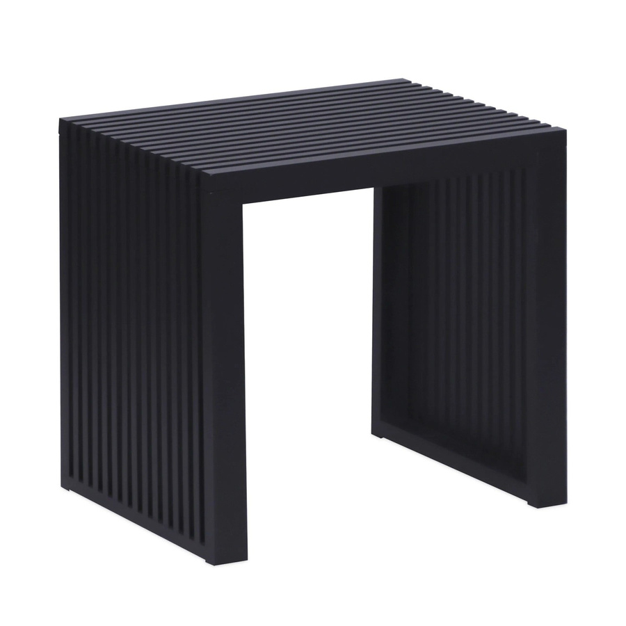 Relaxdays Sitzbank aus Bambus in Schwarz, rutschfest, B/T/H: 45 x 43 x 33 cm - Bild 2