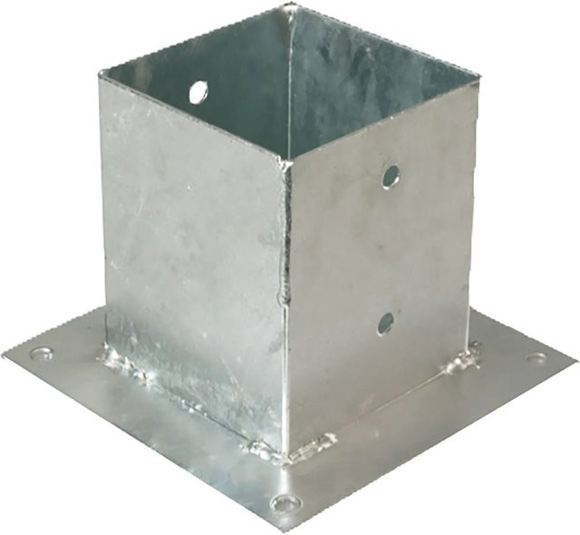 GAH Alberts Aufschraubhülse aus Stahl, feuerverzinkt, Farbe: Silber, B/T: 12,1 x 12,1 cm, 15,0 x 15,0 cm, 18,0 x 18,0 cm - Bild 1
