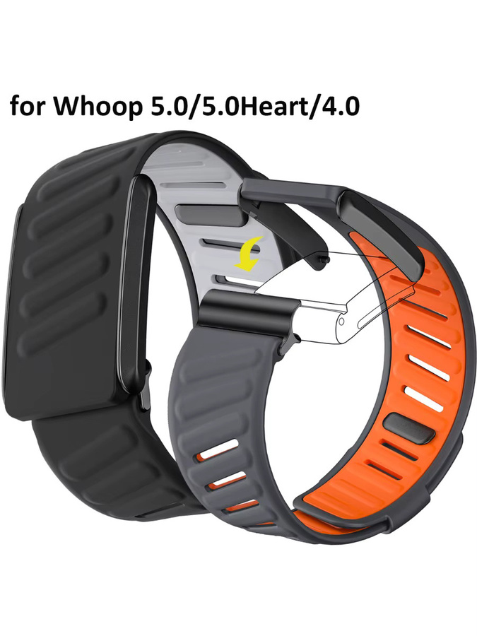 CAOWTAN Uhrenarmband Silikon, Schwarz, Unisex - Bild 4
