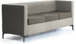 Leyform 3-Sitzer Sofa in modernem Design mit Stoffbezug, B/T/H: 173 x 60 x 73 cm, Farben: Grau und Braun - Bild 1