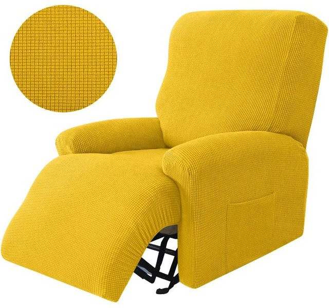 Dehnbarer Liegestuhl-Bezug von Yiran Bag in Jacquard-Optik für 1 Sessel, elastischer Schonbezug aus 100% Polyester mit rutschfestem Design - Bild 1